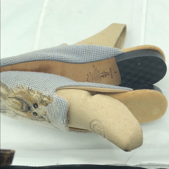 Amy Jo Gladestone NY Needle Point Terrier Mules Women’s Small - Picture 5 of 10